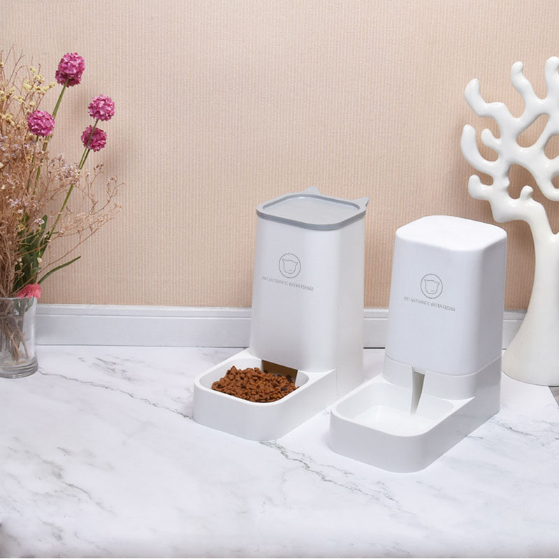 Comedero automático de agua y pienso para mascotas con cuenco desmontable de gran capacidad.