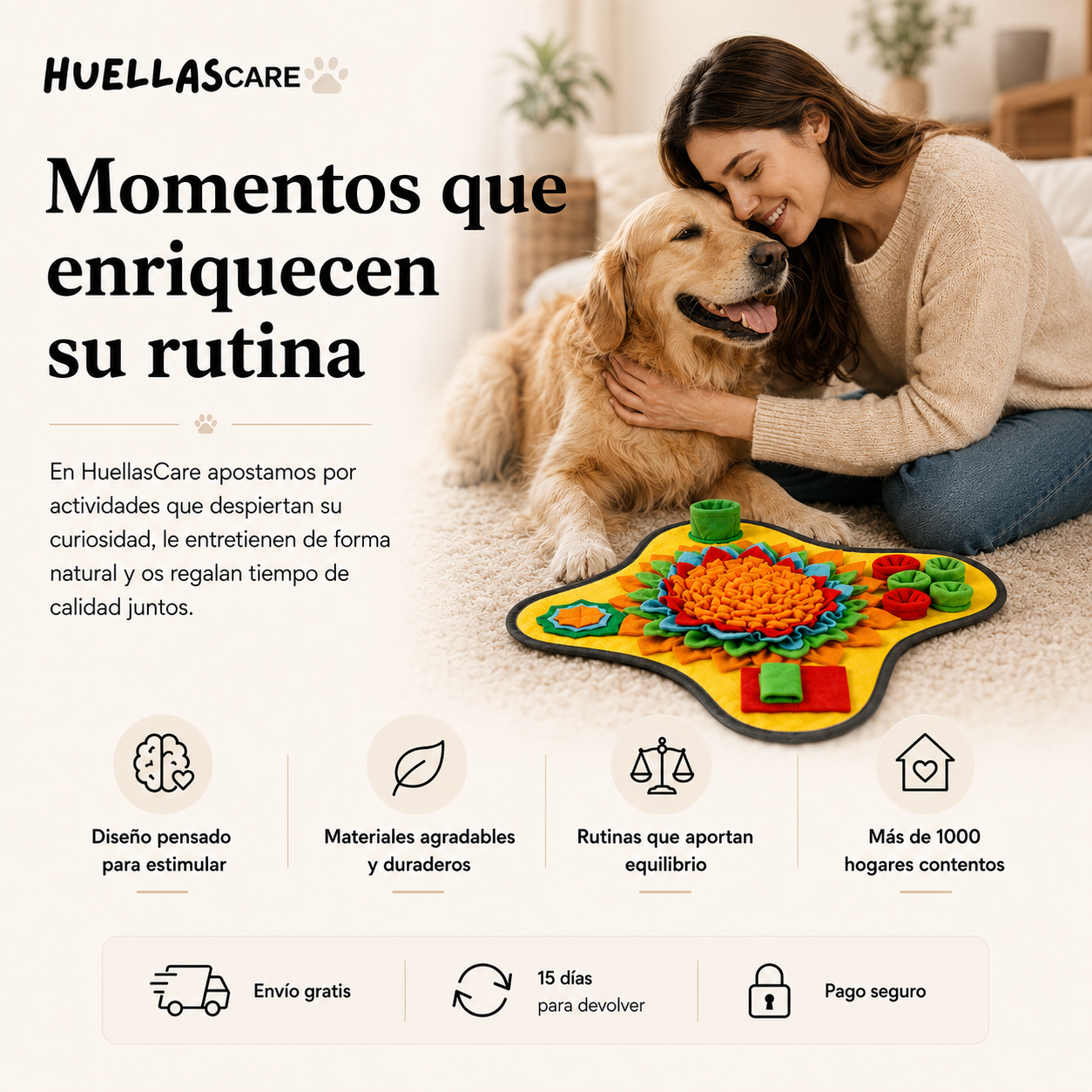 Alfombrilla de olfateo interactiva