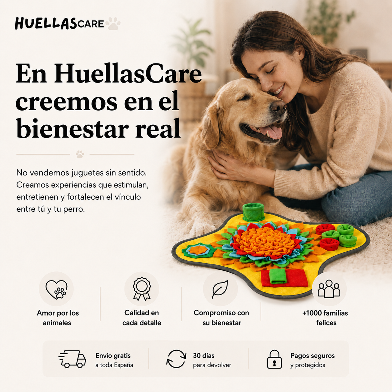 Alfombrilla de olfateo interactiva