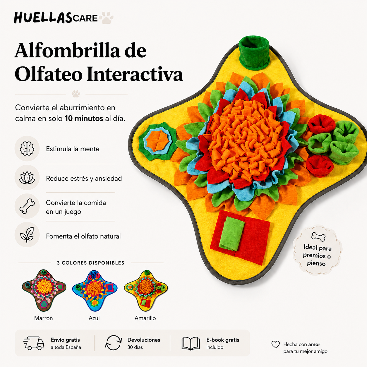 Alfombrilla de olfateo interactiva