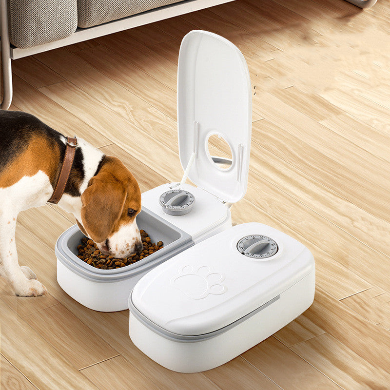 Comedero automático para mascotas, dispensador de comida inteligente para gatos y perros, temporizador, tazón de acero inoxidable, suministros para mascotas. Puedes poner le hasta un Maximo de 48 horas.