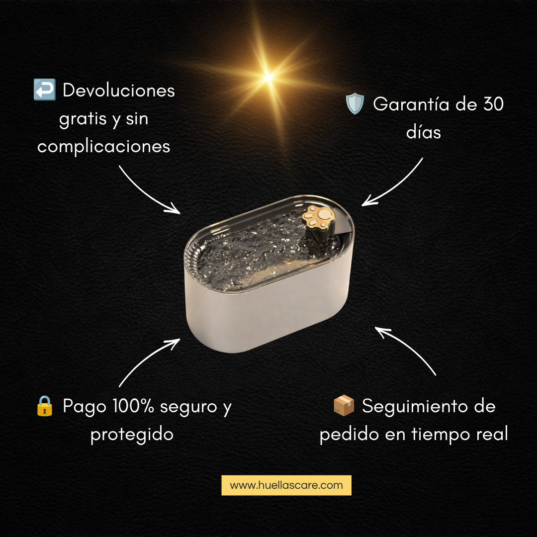 Fuente automática para gatos | Silenciosa y fácil de limpiar